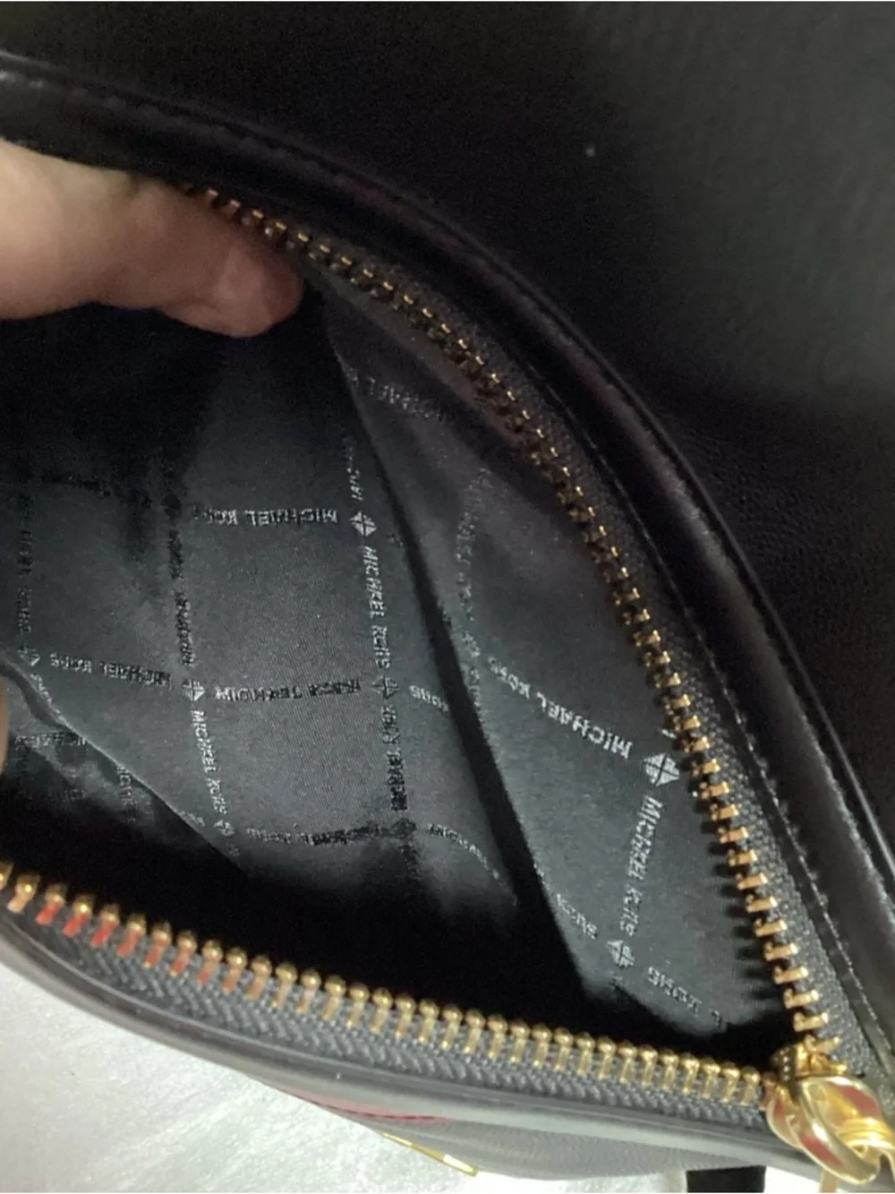 Michael Kors Hudson Commuter Logo Stripe Black Leather Trim Unisex Backpack READ